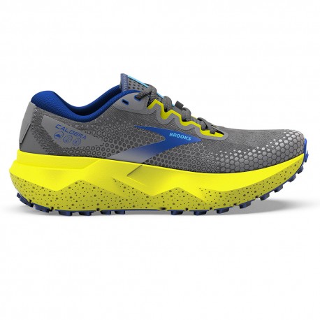 Brooks Trail Running Caldera 6 Gunmetal Surf The Web Sulphur - Scarpe Trail Running Uomo