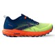 Brooks Trail Running Cascadia 17 Sharp Verde Navy Firecracker - Scarpe Trail Running Uomo