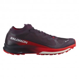 Salomon S Lab Ultra 3 V2 Plum Perfect Fiery Rosso Bianco - Scarpe Trail Running Uomo