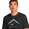 Nike T-Shirt Trail Running Df Trail Logo Nero Uomo