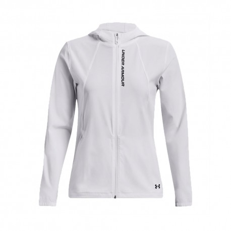 Under Armour Giacca Running Outrun The Storm Bianco Bianco Reflective Donna