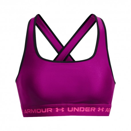 Under Armour Reggiseno Sportivo Crossback Med Supp Train Magenta Donna