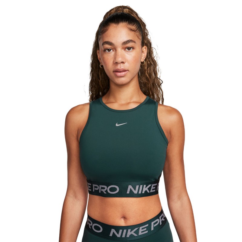 Nike Reggiseno Sportivo Supporto Medio Pro Verde Donna