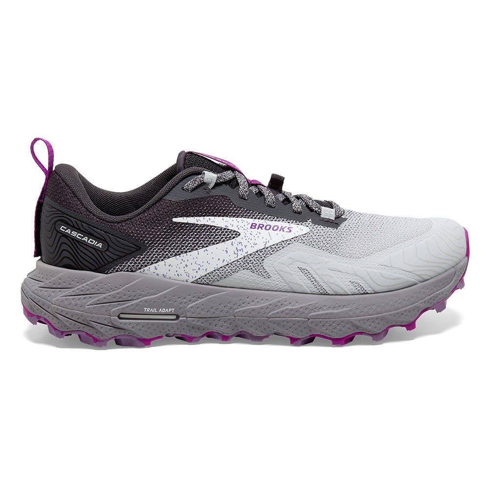 Brooks Cascadia 17 Oyster/Blackened Pearl/Purple - Scarpe Trail Running Donna