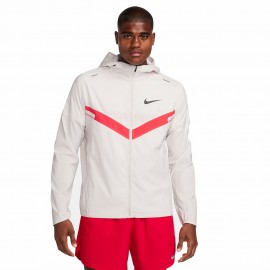 Nike Giacca Running Hoodie Bianco Rosso Uomo