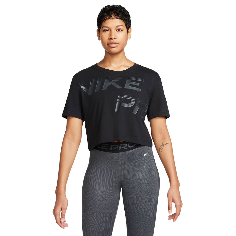 Nike Maglietta Palestra Nike Pro Train Crop Nero Donna