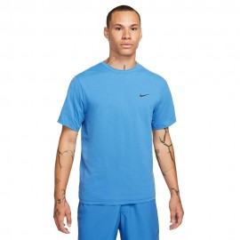 Nike Maglietta Palestra Swoosh Blu Uomo