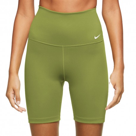 Nike Shorts Sportivi Train 7 Vita Alta Verde Donna