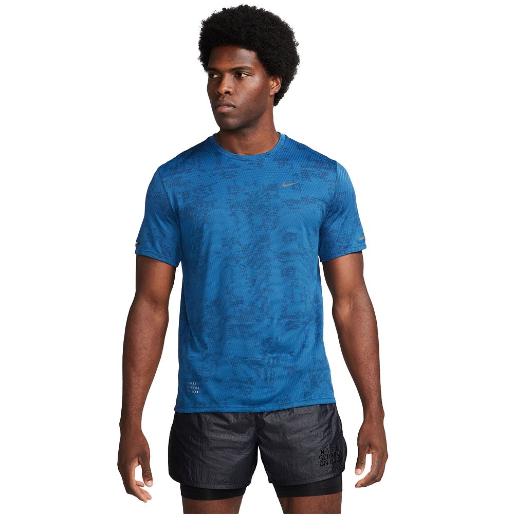 Nike Maglia Running Div Stride Court Blue Nero Uomo