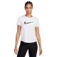 Nike T-Shirt Running One Swoosh Bianco Nero Donna