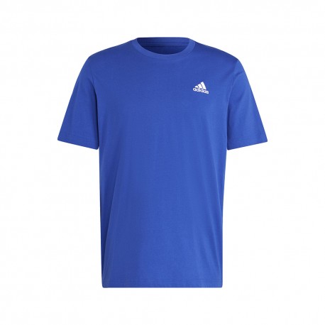 ADIDAS Maglietta Palestra Logo Piccolo Blu Elettrico Uomo