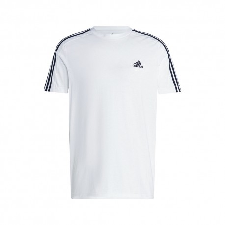 ADIDAS Maglietta Palestra Tristripe Bianco Uomo