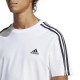 ADIDAS Maglietta Palestra Tristripe Bianco Uomo