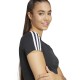 ADIDAS Maglietta Palestra Crop Nero Donna