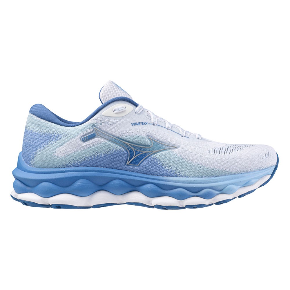 Mizuno Wave Sky 7 Bianco Nickel Marina - Scarpe Running Donna