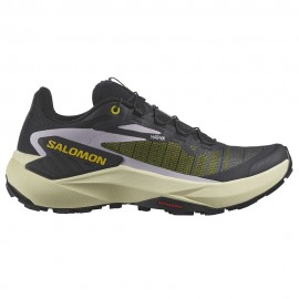 Salomon Genesis Nero Lilla Lime - Scarpe Trail Running Donna