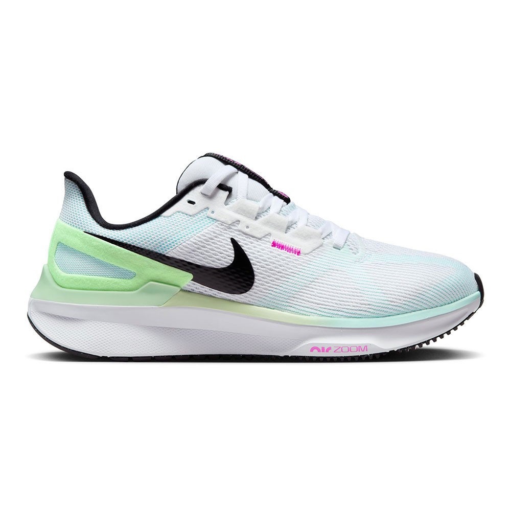 Nike Structure 25 Bianco Nero Verde Scarpe Running Donna