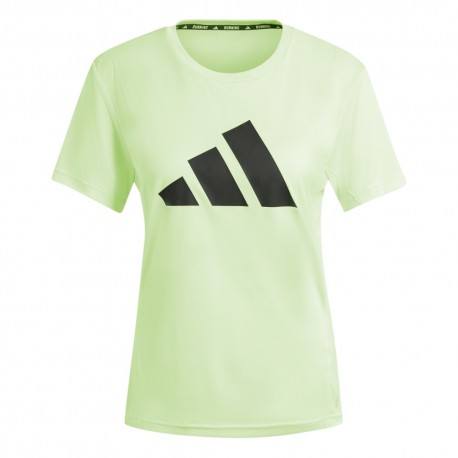 ADIDAS T-Shirt Running Energized Verde Fluo Donna