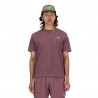 New Balance Maglia Running Athletics Run Light Rouge Uomo