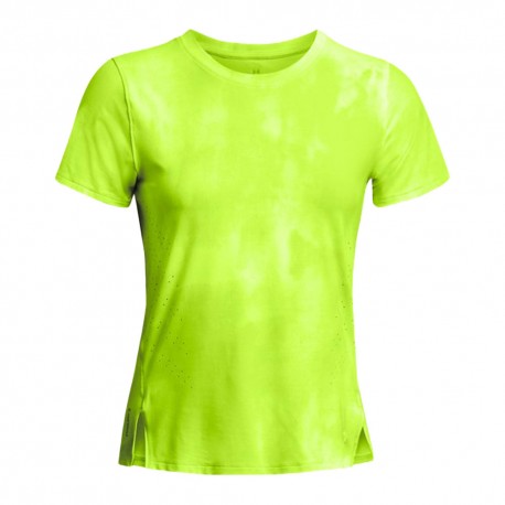 Under Armour Maglia Running Laser Wash High-Vis-Giallo Nero Donna