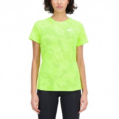 New Balance Maglia Running Q Seed Giallo Donna