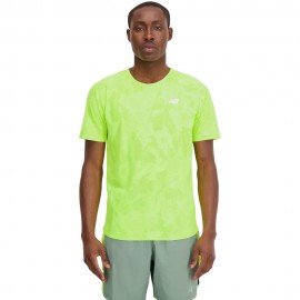 New Balance Maglia Running Q Speed Jacquard Giallo Uomo