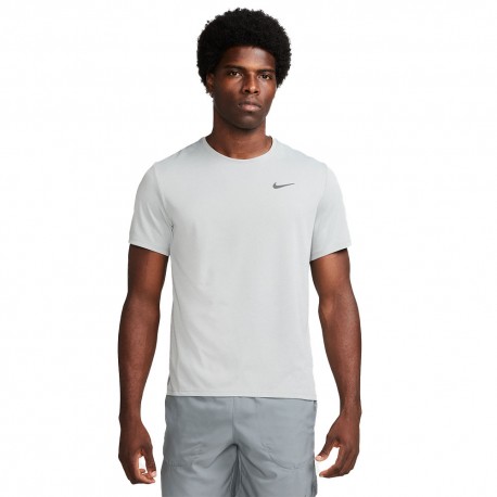 Nike Maglia Running Miler Grigio Riflettente Argento Uomo