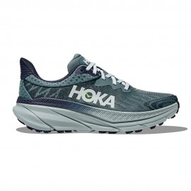 Hoka Challenger 7 Grigio Azzurro - Scarpe Trail Running Uomo