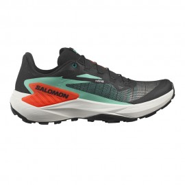 Salomon Genesis Nero Verde Rosso - Scarpe Trail Running Uomo