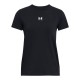 Under Armour Maglietta Palestra Logo Centrale Nero Donna