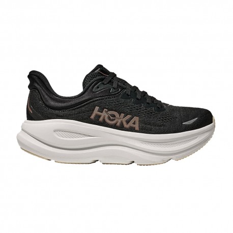 Hoka Bondi 9 Nero Oro - Scarpe running Donna