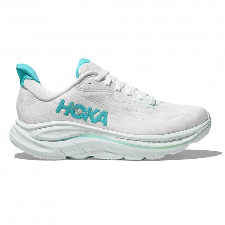 Hoka Clifton 10 Bianco Cielo Blu - Scarpe Running Donna