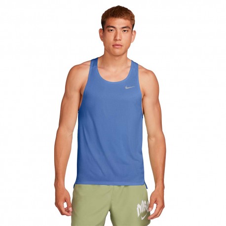 Nike Canotta Dri-Fit Fast Comet BLU Reflective Argento Uomo