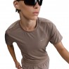 Nike Maglia Running Dri-Fit Swift Mink Brown Reflective Argento Donna
