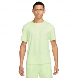 Nike Maglia Running Dri-Fit Uv Miler Barely Volt Reflective Argento Uomo