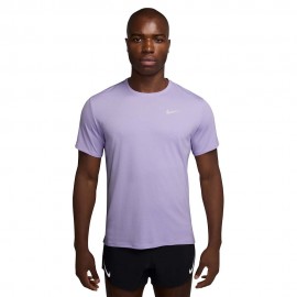 Nike Maglia Running Dri-Fit Uv Miler Hydrangeas Reflective Argento Uomo