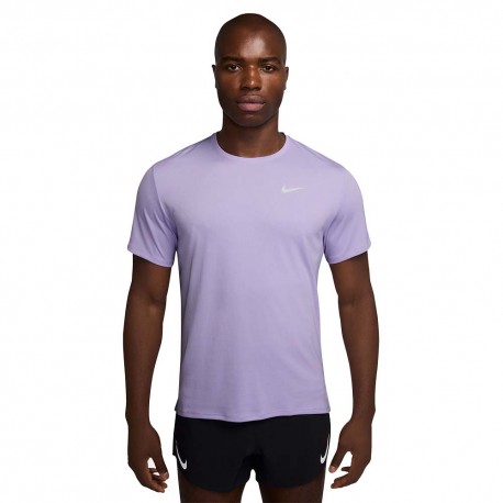 Nike Maglia Running Dri-Fit Uv Miler Hydrangeas Reflective Argento Uomo