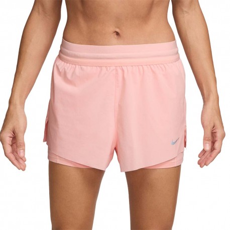 Nike Pantaloncini Running 2In1 Dri-Fit Swift Atmosphere Reflective Sil Donna