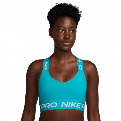 Nike Pro Reggiseno Sportivo Pro Light Support Azzurro Donna