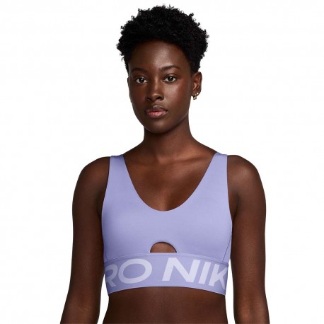 Nike Pro Indy Plunge Reggiseno Sportivo Viola Donna
