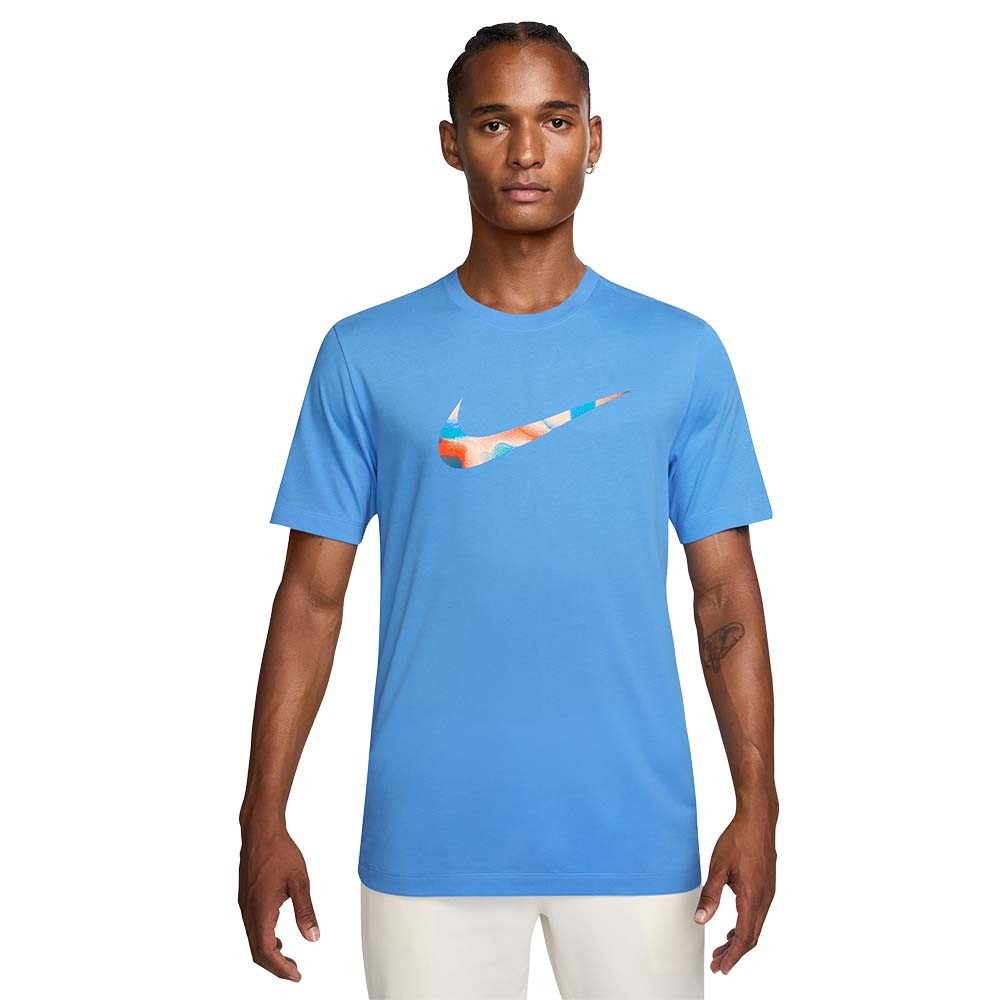 Nike Maglietta Palestra Swoosh Train Azzurro Uomo