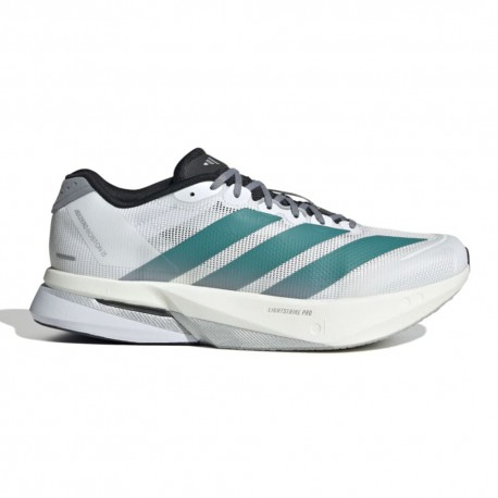 Adidas Adizero Boston 13 Cloud Bianco Pure Teal - Scarpe Running Uomo