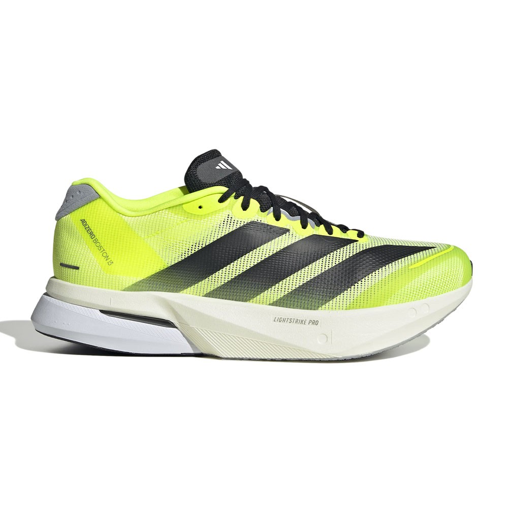 Adidas Adizero Boston 13 Lucid Lemon Core Nero Halo Si - Scarpe Running Uomo