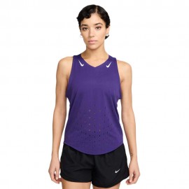 Nike Canotta Running Aeroswift Court Purple Bianco Donna