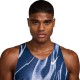 Nike Canotta Running Aeroswift Aop Coastal Blue Uomo