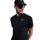 Nike T-Shirt Running Miler Breathe Nero Argento Uomo