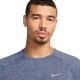 Nike T-Shirt Running Stride Indigo Argento Uomo