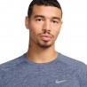 Nike T-Shirt Running Stride Indigo Argento Uomo