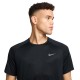 Nike T-Shirt Running Stride Nero Argento Uomo