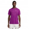 Nike T-Shirt Running Stride Purple Argento Uomo